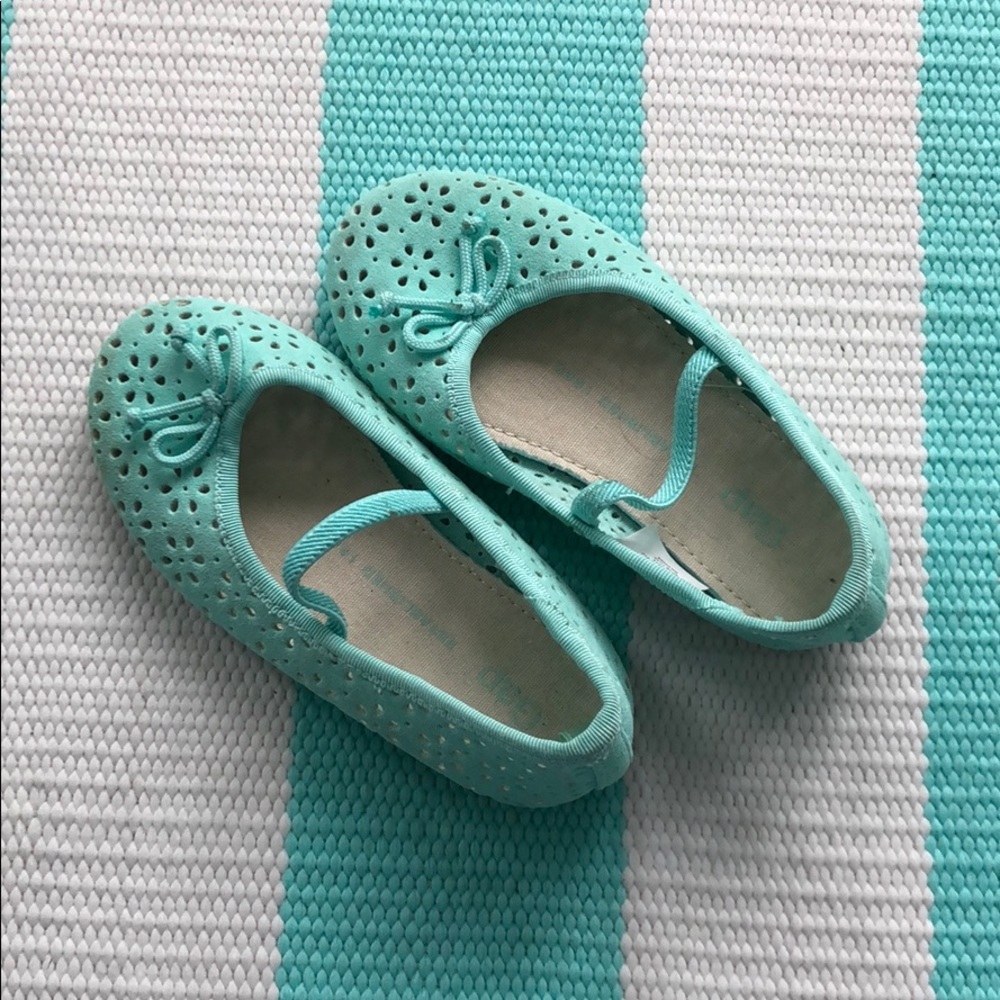 BabyGap light aqua green ballet shoes